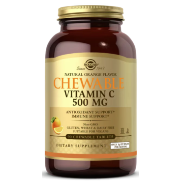 Solgar Vitamin C Chewable 500mg Orange Flavor 90's