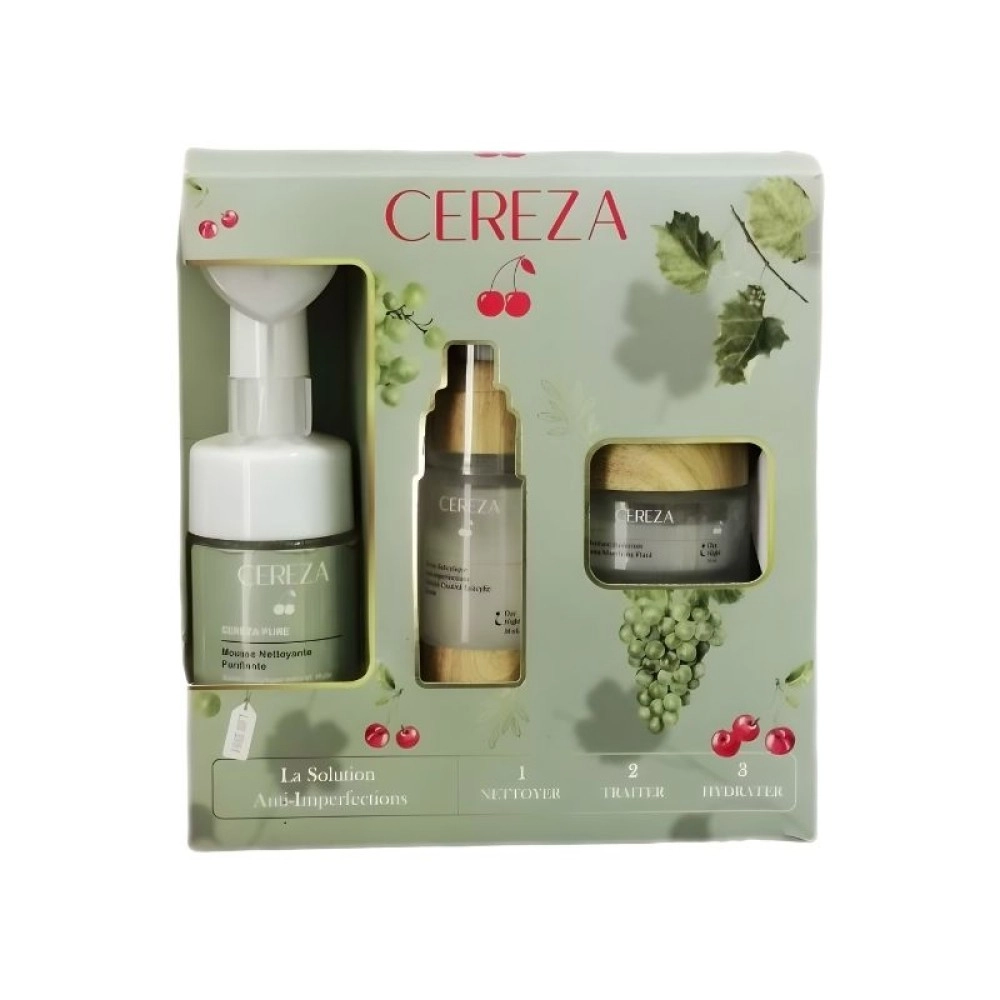 Cereza Pure Gift Set (Serum + Fluid + Foam) 130ml