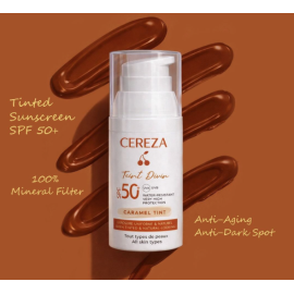 Cereza Teint Divin Mineral Tinted Moisturiser Caramel SPF 50+ 30ml