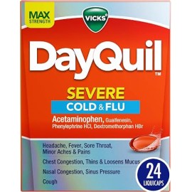 Vicks Dayquil Severe Cough Cold & Flu Liquicaps 24S