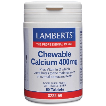 Lamberts Chewable Calcium 400mg 60's