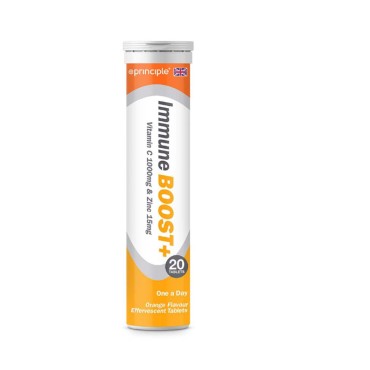 Principle Health Care Immune Boost Plus Vit C 1000mg + Zinc (Orange Flavour) Tabs – 20’s