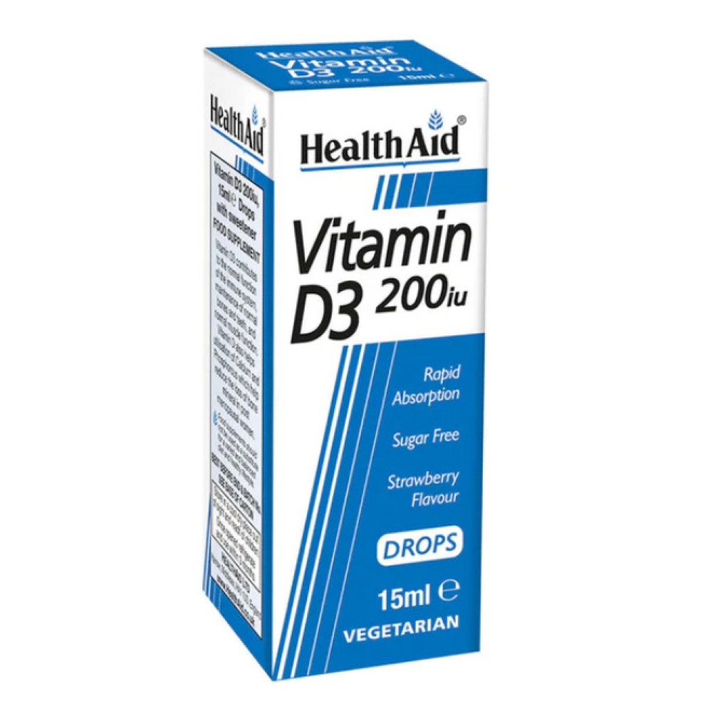 Health Aid Vitamin D3 200iu Drops 15ml