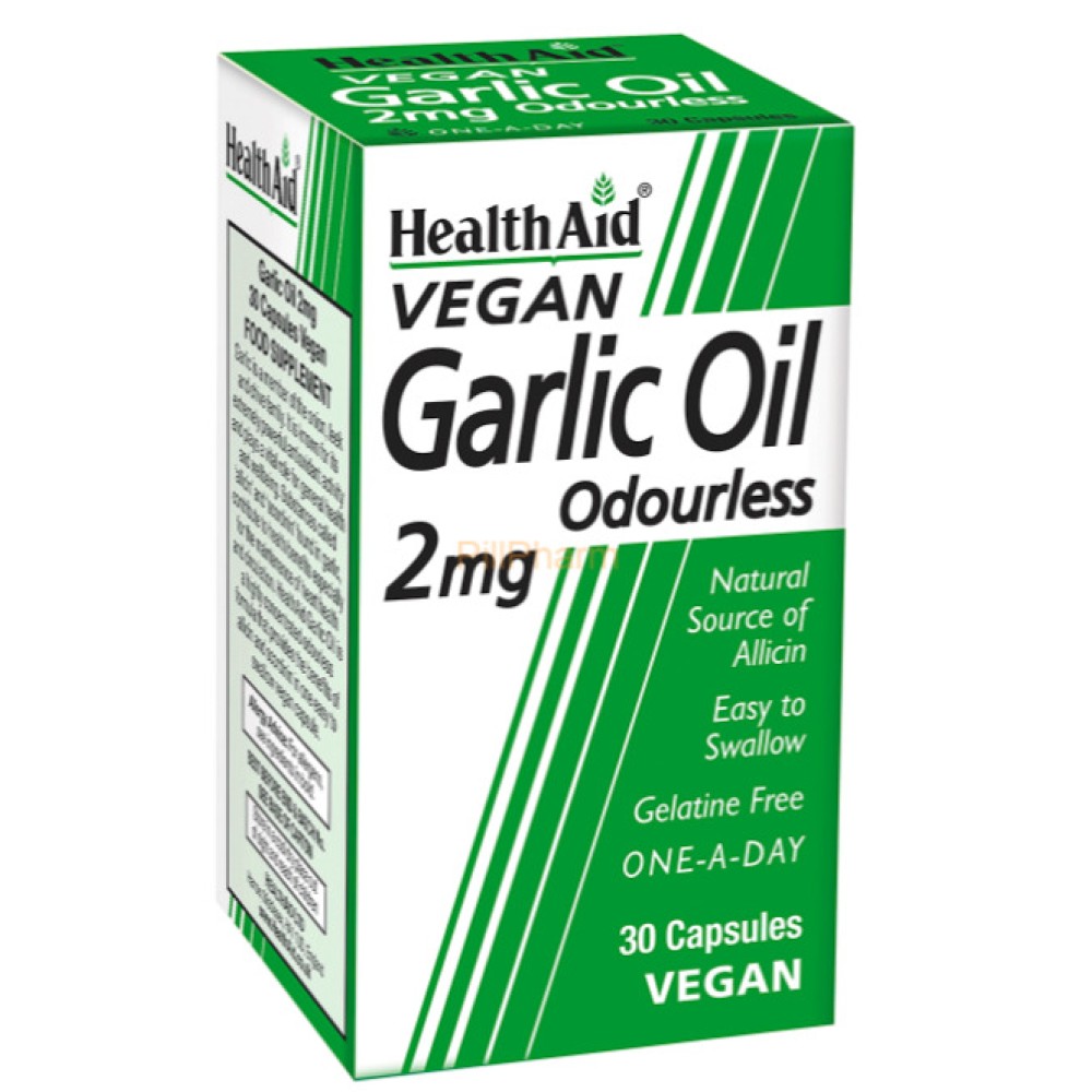 Health Aid Garlic Oil 2mg (Odourless) 30's