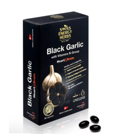 Swiss Energy Herbs, Black Garlic extract with Vitamin B, 20 capsules