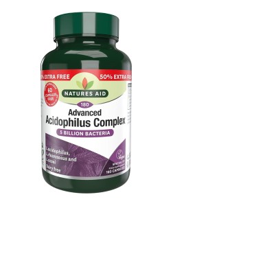 Natures Aid Acidophilus Complex 5 Billion Bacteria (Vegan)-180's