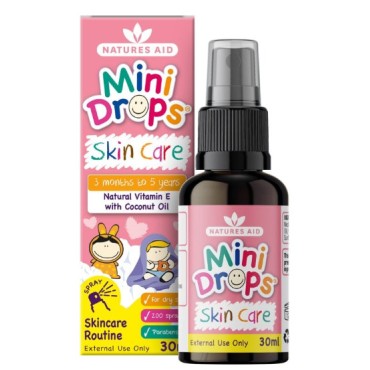Natures Aid Skin care mini drops for Infants & Children  Vegan- 30ml
