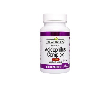 Natures Aid Acidophilus Complex 5 Billion Bacteria (Vegan)-60's