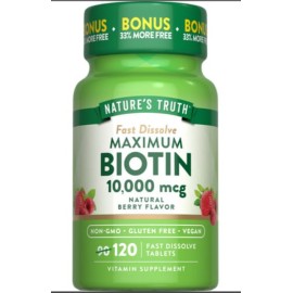 Nature’s Truth Biotin 10000mcg Fast dissolving tabs 120s