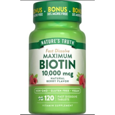 Nature’s Truth Biotin 10000mcg Fast dissolving tabs 120s