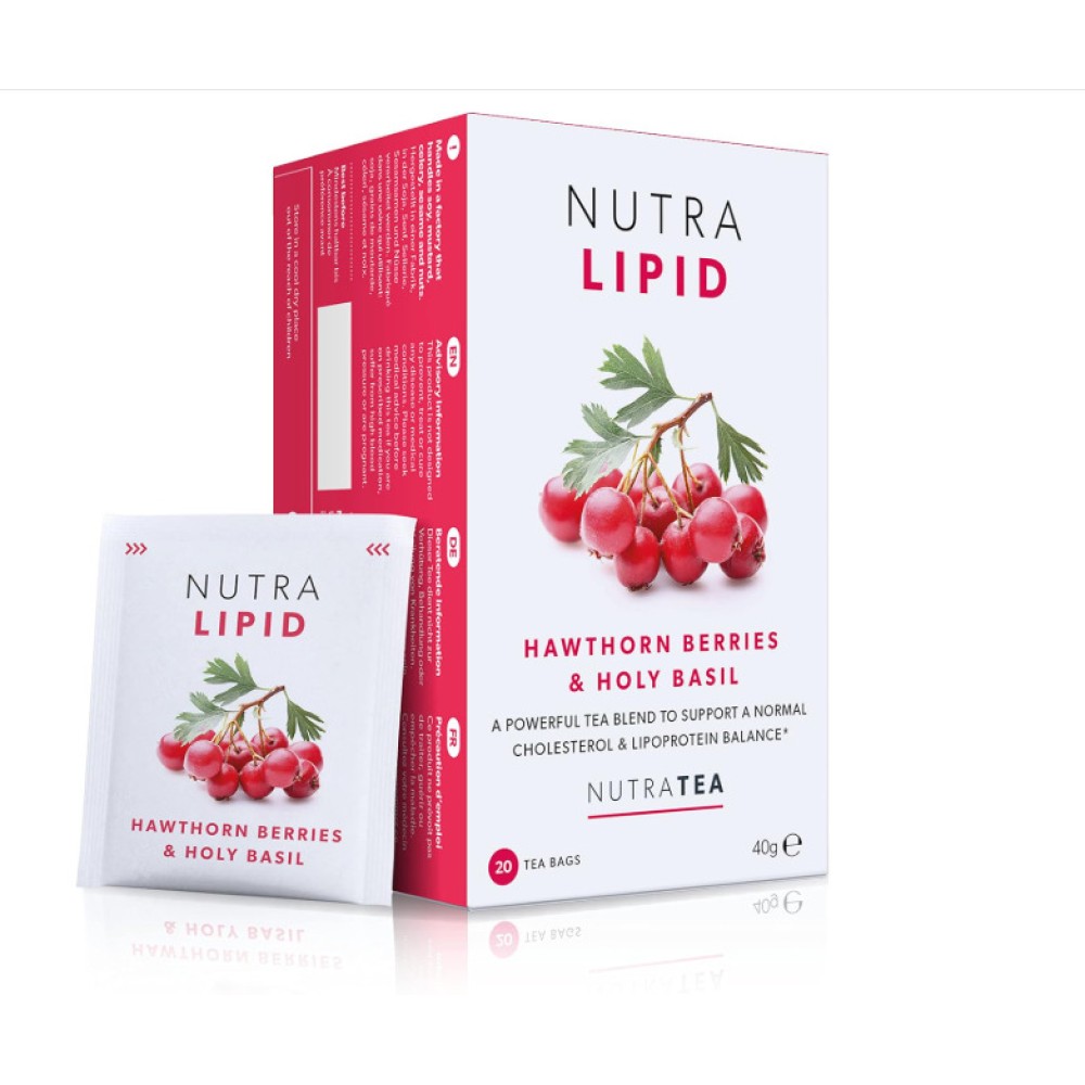 NutraTea Nutra Lipid Tea - Hawthorn Berries & Holy Basil - 20's