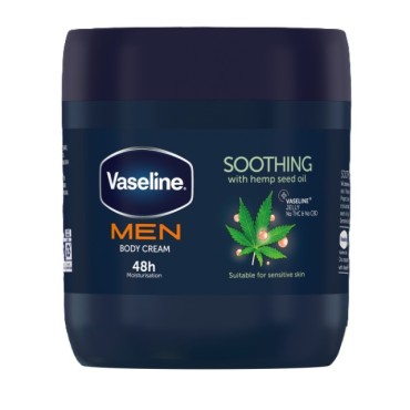 Vaseline  Men Cream Soothing with Hemp Seed Oil 400ml