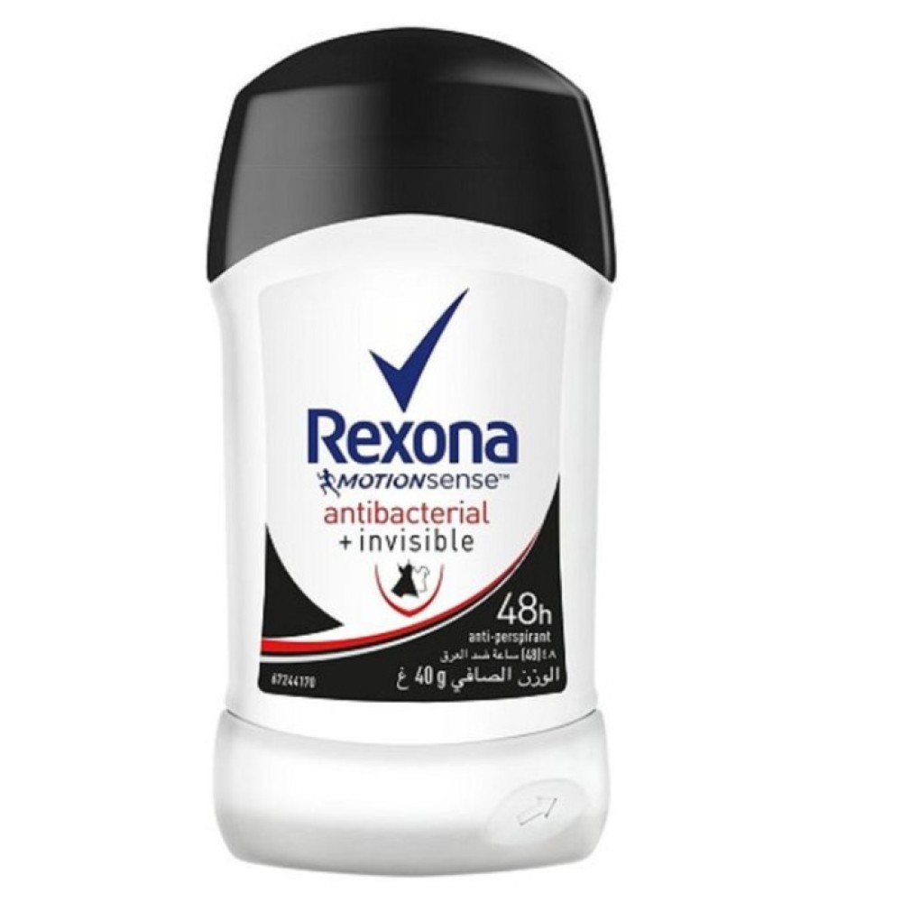 Rexona Deo Sticks For Women - Antibacterial + Invisible 40g