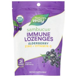 Natures Way Sambucus Organic Zinc Original Elderberry Lozenges 24's
