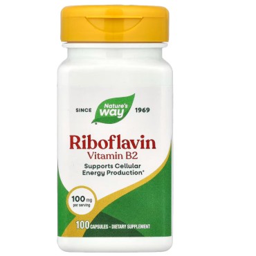 Natures Way Riboflavin Vitamin B2 100mg Capsules 100's