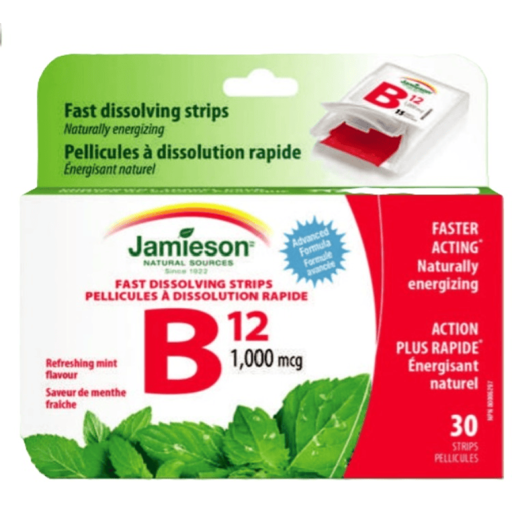 Jamieson B12 1000Mcg Fast Dissolving Strips 30`S