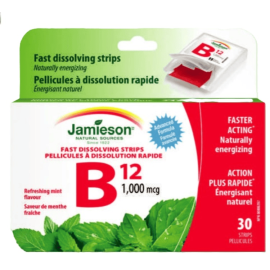 Jamieson B12 1000Mcg Fast Dissolving Strips 30`S