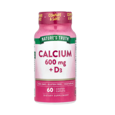 Nature's Truth Calcium 600mg w/D3 800IU caps 60s
