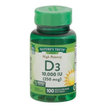 Nature's Truth Vitamin D3 10,000I.U 250mcg 100's