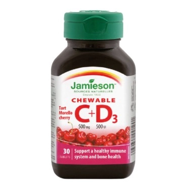 Jamieson Chewable C 500MG+ D3 500IU Tablets 30`S