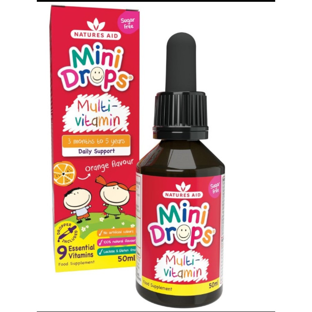 Natures Aid Multivitamin Drops for Infants & Children - 50ML