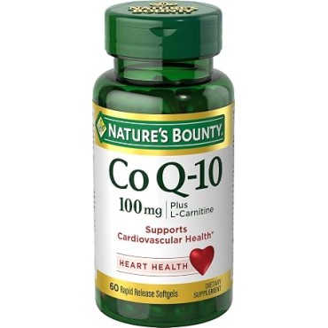 Nature's Bounty CoQ10 100mg + L-Carnitine 20mg Rapid Release Softgels 60s