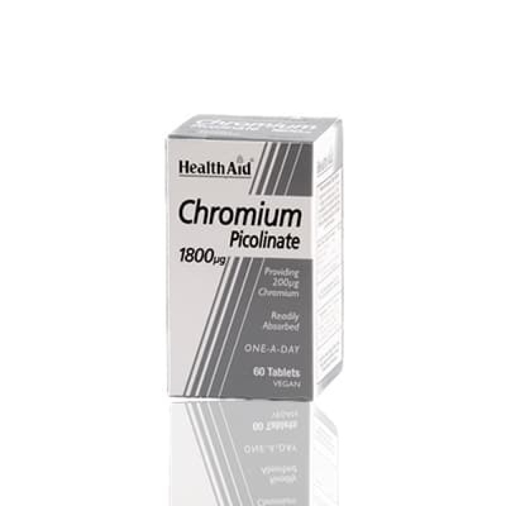 Health Aid Chromium Picolinate 1800μg Tabs 60's