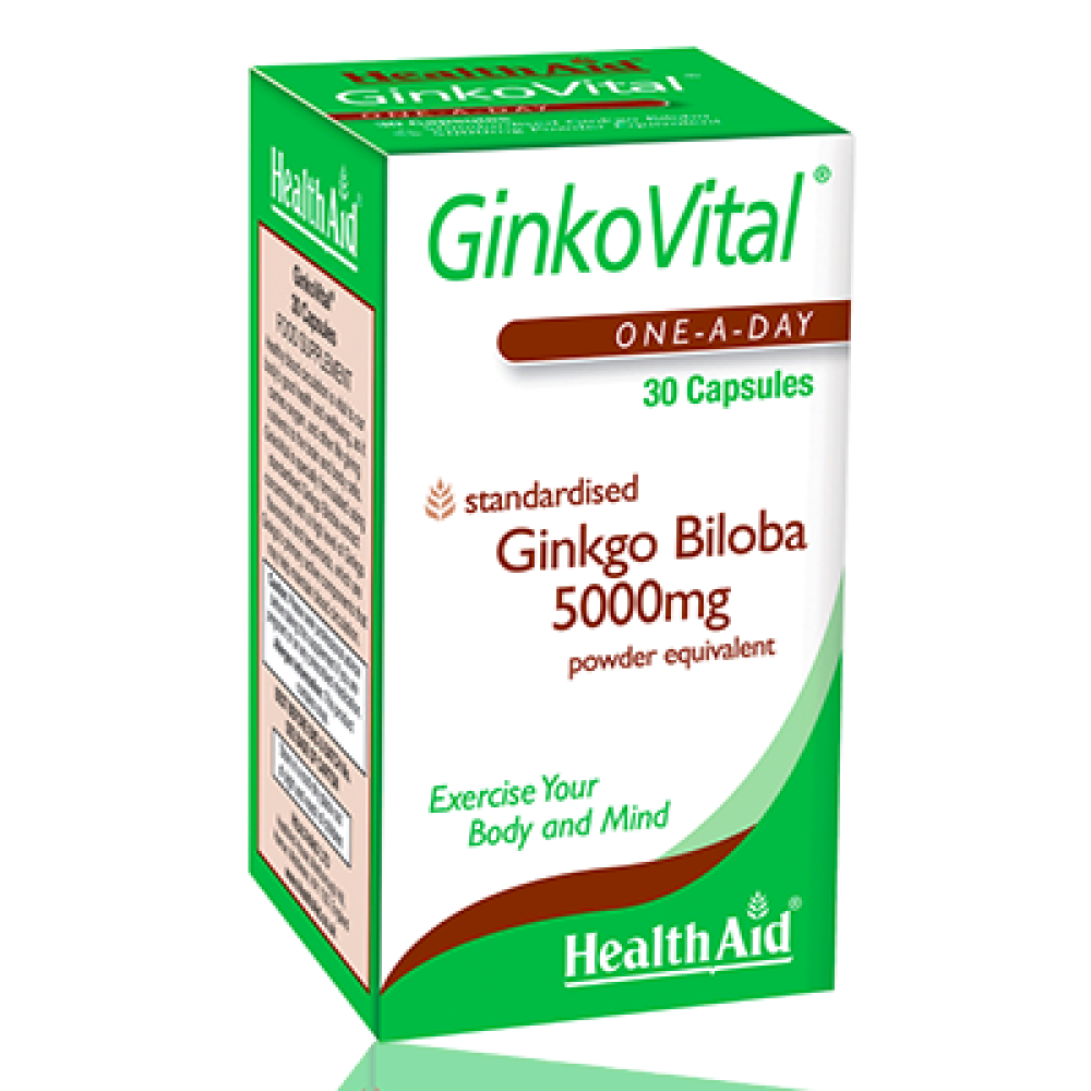 Health Aid GinkoVital Ginkgo Biloba 5000mg 30 Capsules