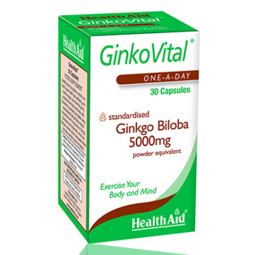 Health Aid GinkoVital Ginkgo Biloba 5000mg 30 Capsules