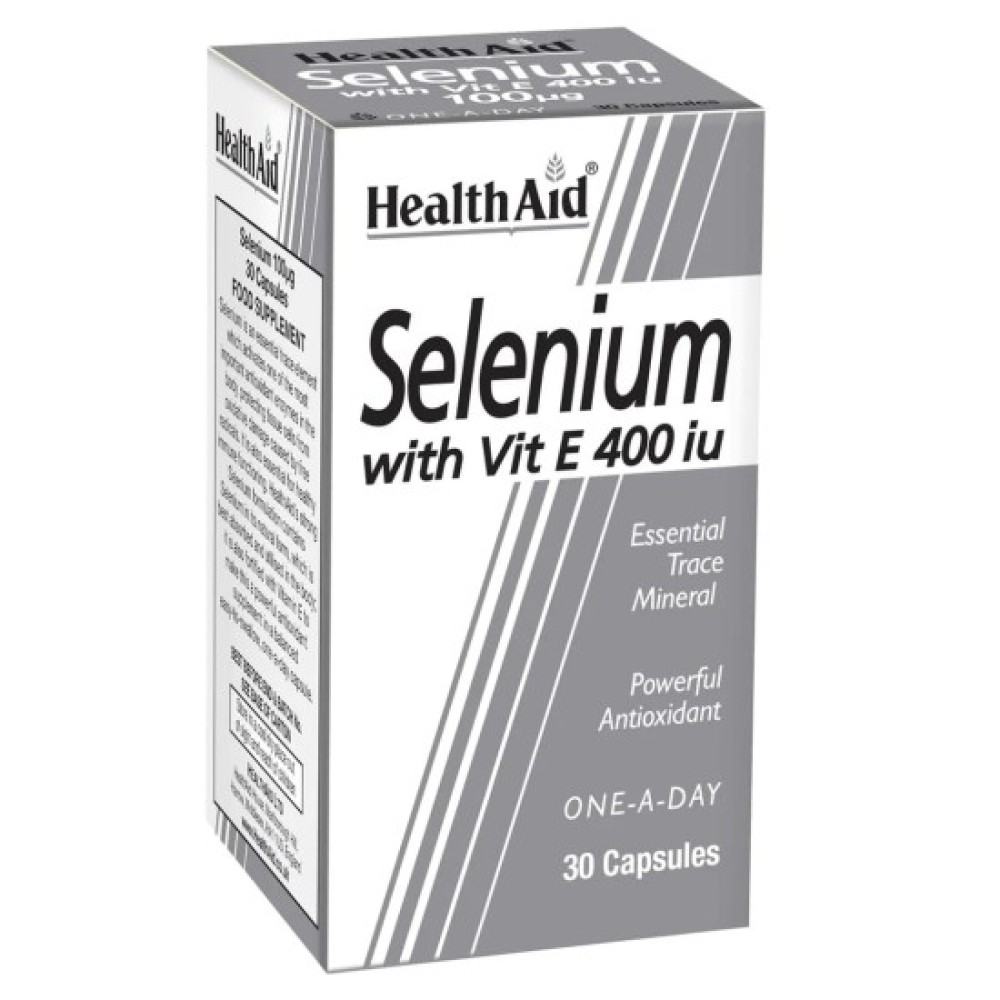 Health Aid Selenium 100mcg With Vitamin E 400iu 30 Capsules