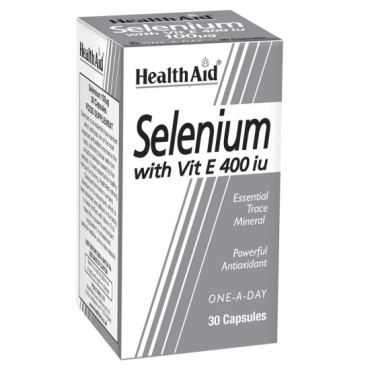 Health Aid Selenium 100mcg With Vitamin E 400iu 30 Capsules