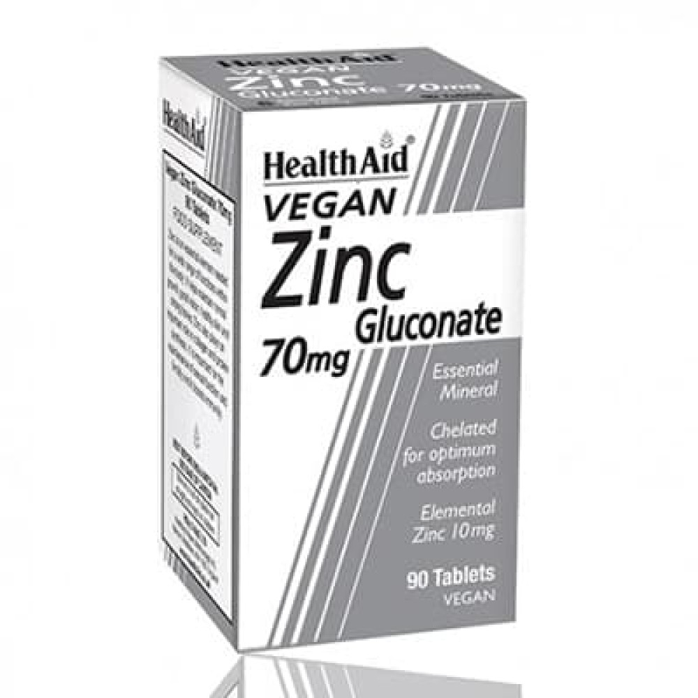 Health Aid Zinc Gluconate 70mg 90 Tablets