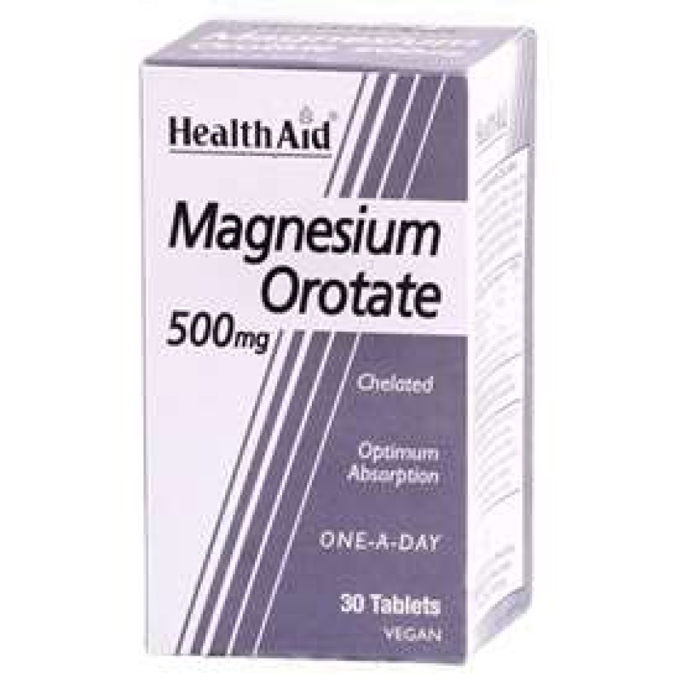 Health Aid Magnesium Orotate 500mg Tabs 30's