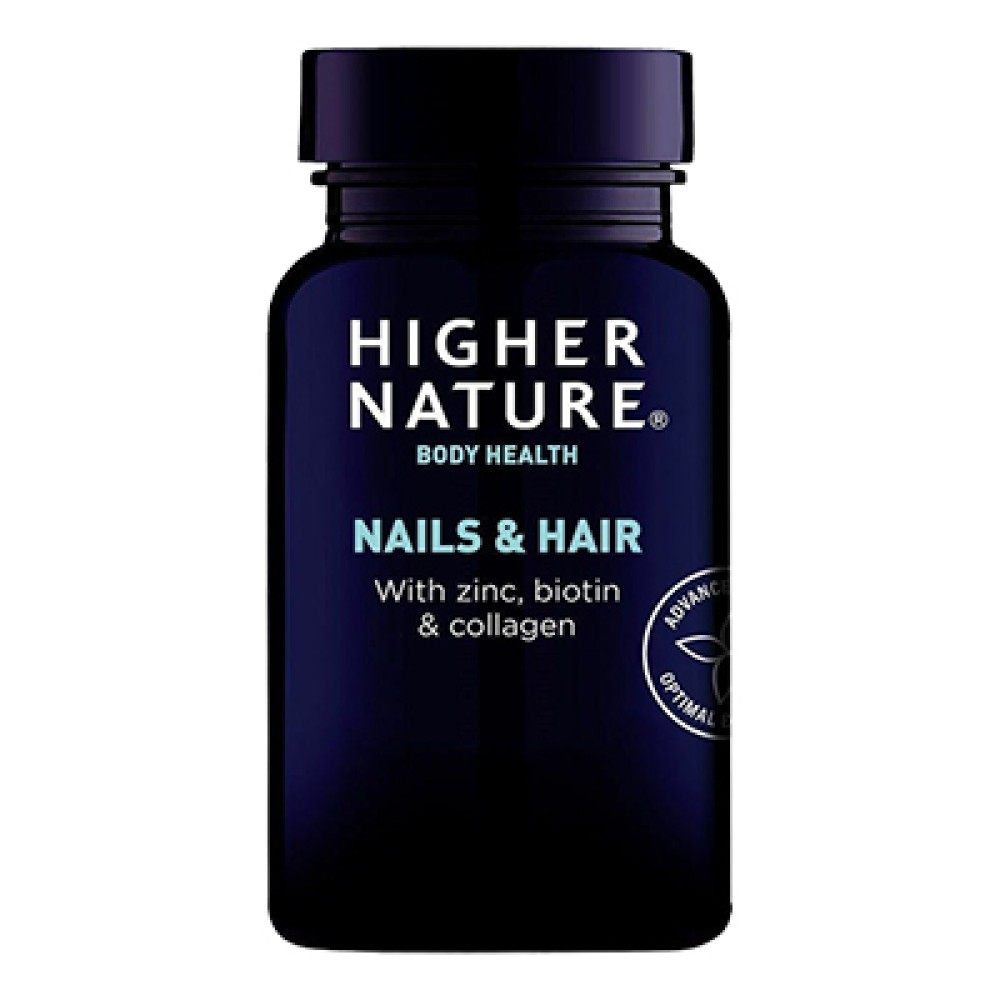 Higher Nature Nails & Hair with Zinc, Biotin & Collagen 120 Caps  