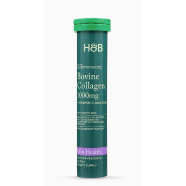 Holland & Barrett Bovine Collagen Blackcurrant Effervescent 1000mg 20 Tablets 