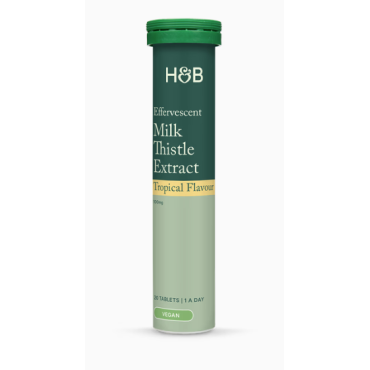 Holland & Barrett Effervescent Milk Thistle Extract 100mg Tropical Flavour 20 Tablets