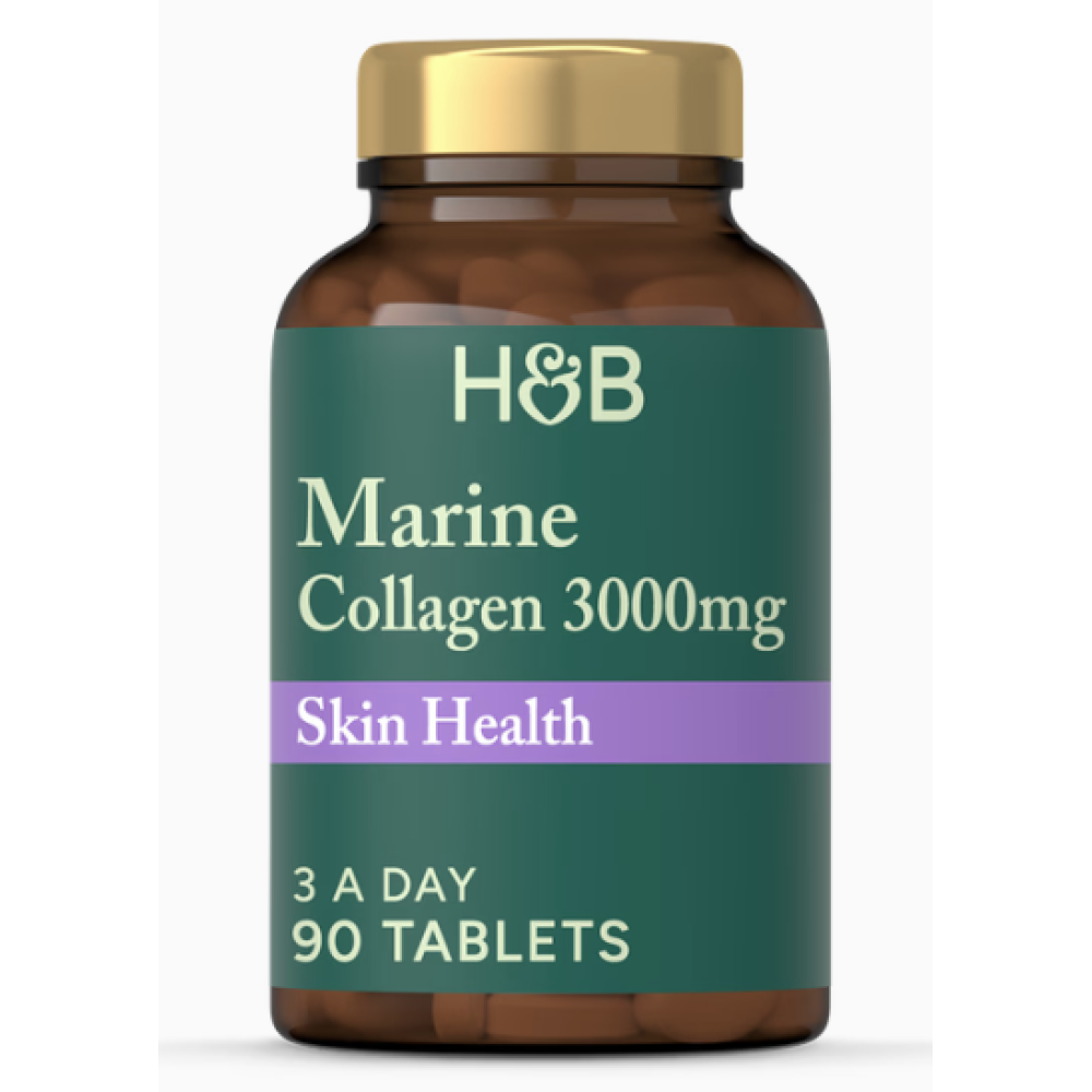 Holland & Barrett Marine Collagen 3000mg with Vitamin C Tablets 90s