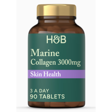 Holland & Barrett Marine Collagen 3000mg with Vitamin C Tablets 90s