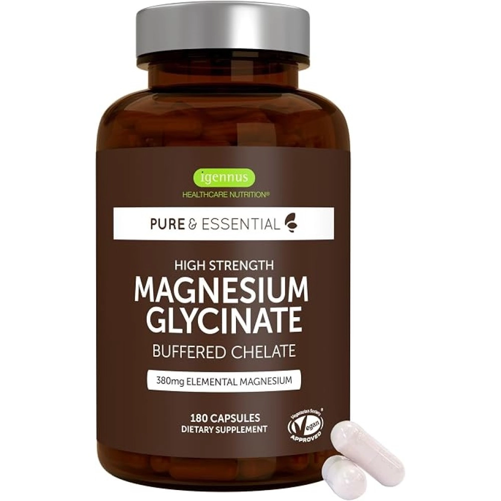 Igennus High Strength Magnesium Glycinate 380mg Elemental Capsules 180s