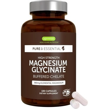 Igennus High Strength Magnesium Glycinate 380mg Elemental Capsules 180s