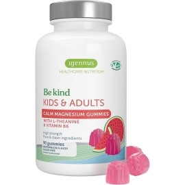 Igennus Calm Magnesium Gummies with L-Theanine & B6 Watermelon Flavour Gummies 90s