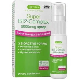 Igennus Super Vitamin B12 Complex 5000mcg Sublingual Spray 45 Servings