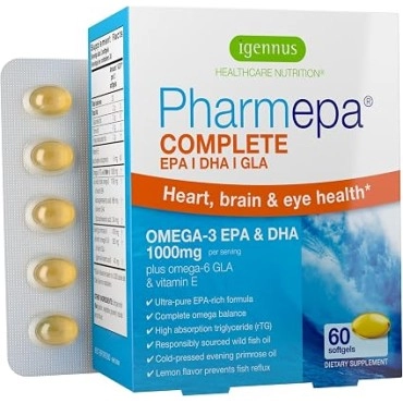 Igennus Pharmepa rTG Omega 3 EPA DHA 1000mg Softgels  60s 