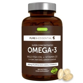 Igennus Healthcare Nutrition Omega-3 Wild Fish Oil & Vitamin D3 Softgels 180s