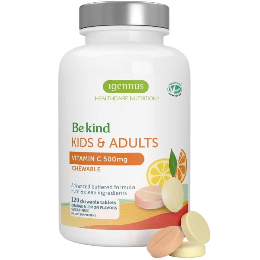 Igennus Healthcare Nutrition Be Kind Kids & Adults Vitamin C 500mg Chewable Tabs 120s