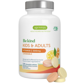 Igennus Healthcare Nutrition Be Kind Kids & Adults Vitamin C 500mg Chewable Tabs 120s