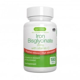 Igennus Healthcare Nutrition Iron Bisglycinate 20mg with Vitamin C Tablets 180s