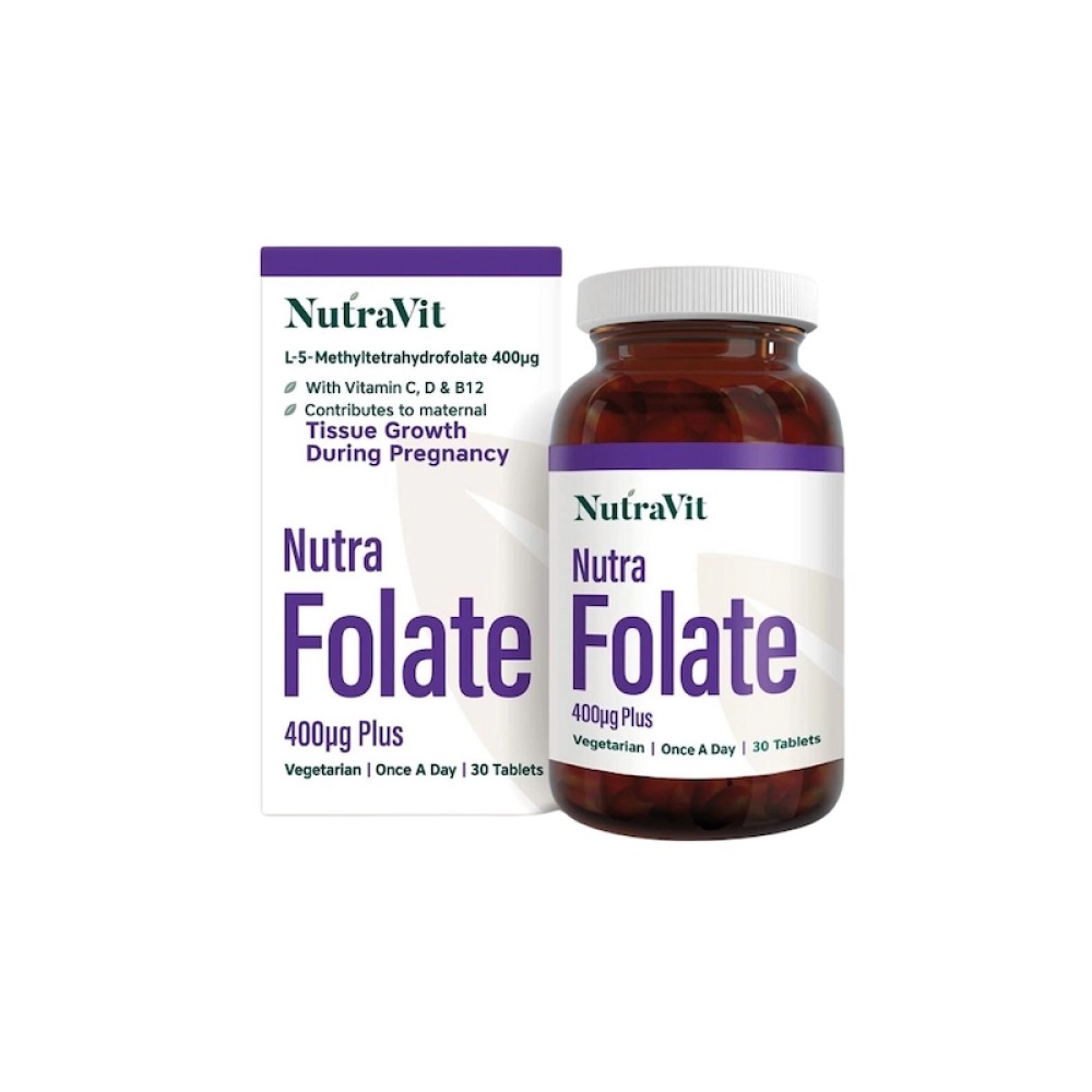 NutraVit Nutra Folate 400mcg Plus Tabs 30's