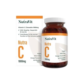 NutraVit Nutra Vitamin C 1000mcg Chewable Tabs 30's