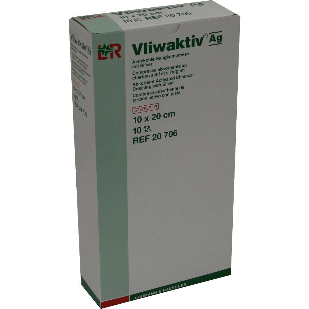 Lohmann & Rauscher Vliwaktiv Ag Activated Charcoal Dressing 10*20CM 10's